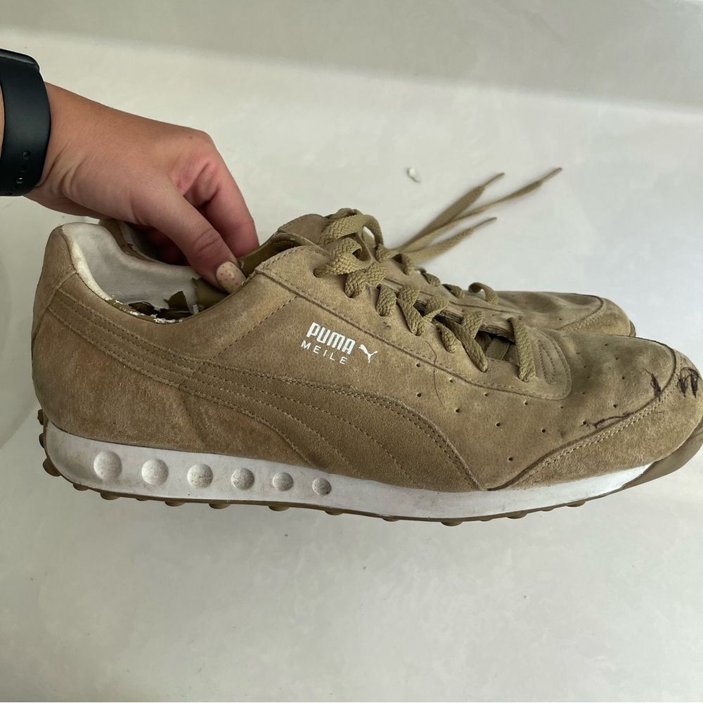 Puma Men's Brown Suede Sneakers - Picture 11 of 13